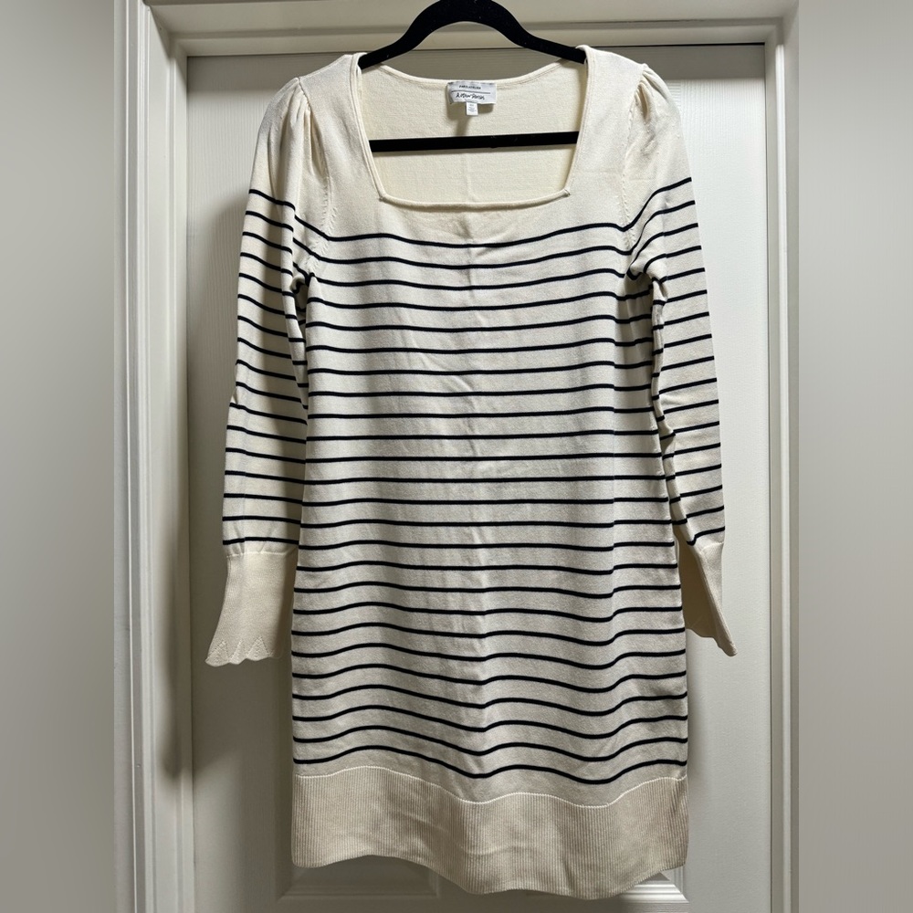& Other Stories Square Neck Striped Knit Dress size Small NWOT